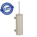 MERIDA STELLA SILK GREY LINE wall-mounted toilet brush, long "TUBE" with a lid, silk grey